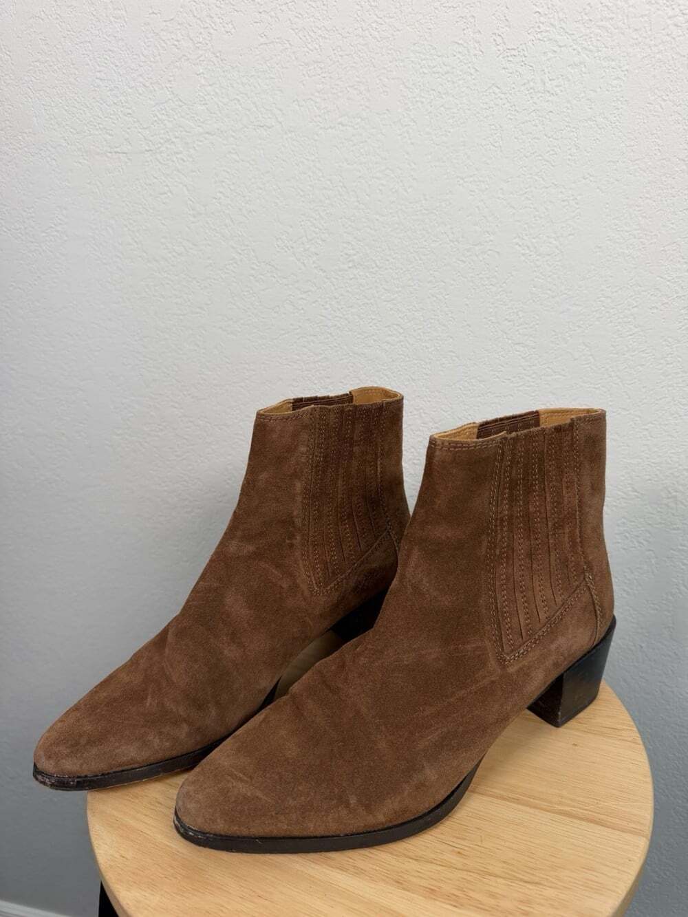 Rag & Bone Icons Rover Chelsea Brown Suede Pull on Ankle Boot Shoes Sz 40 / 9.5
